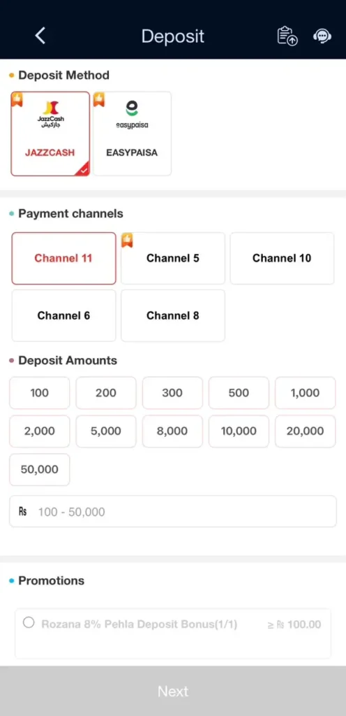 Betpkr deposit Process